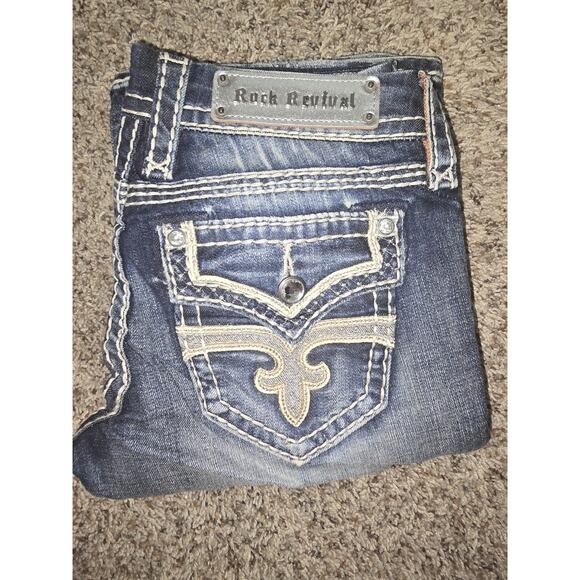 Womens Rock Revival Jeans Size 26 / 32' Inseam /lily Boot - Picture 1 of 5
